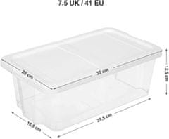 Songmics Univerzální transparentní stohovatelný úložný box 12 ks