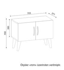 ASIR GROUP ASIR Noční stolek BELLINI V2 ořech bílá