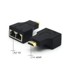 Northix 2x HDMI to RJ45 Dual Port Extender až na 30m 