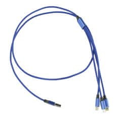 Northix 3v1 Micro-USB, Type-C, Lightning to USB 1,2 m – modrá 