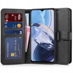 Tech-protect Wallet knížkové pouzdro na Motorola Moto E22 / E22i, černé