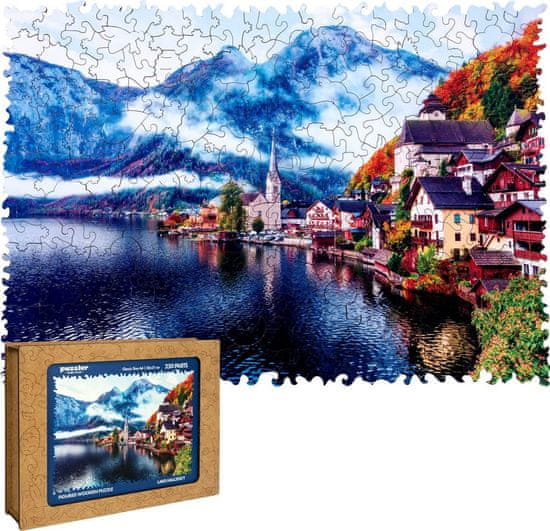 Puzzler Magic Wood Dřevěné puzzle Halštatské jezero, Rakousko 250 dílků