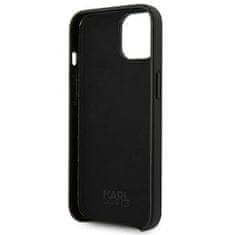 Karl Lagerfeld KLHCP14MFWHK hard silikonové pouzdro iPhone 14 PLUS 6.7" black Leather Perforated Logo