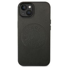 Karl Lagerfeld KLHCP14MFWHK hard silikonové pouzdro iPhone 14 PLUS 6.7" black Leather Perforated Logo