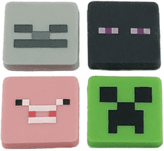 CurePink Set 4 náhradních multipixelů Minecraft: Faces (1,5 x 1,5 cm)