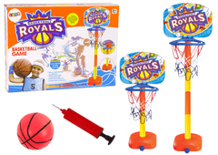 Lean-toys Basketbalový Set Koš Míč 120 Cm Pumpička