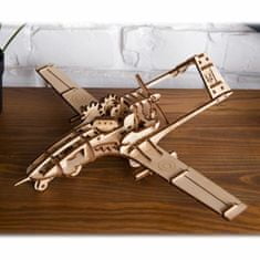 UGEARS 3d dřevěné mechanické puzzle bojový dron bayraktar