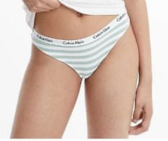 Calvin Klein Dámské kalhotky D1618E 5XD bílá/zelená - Calvin Klein bílo-zelená S