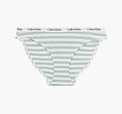 Calvin Klein Dámské kalhotky D1618E 5XD bílá/zelená - Calvin Klein bílo-zelená S