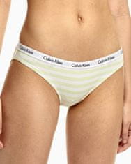 Calvin Klein Dámské kalhotky D1618E 5XE bílá/žlutá - Calvin Klein žlutá-bílá L