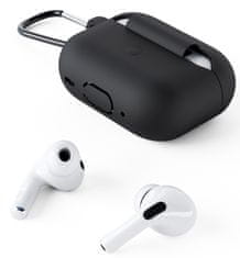 EPICO silikonové pouzdro pro Airpods Pro 2 s karabinou - černé, 9911101300032