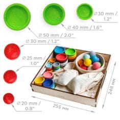 Ulanik Montessori dřevěná hračka "Colours and Sizes"