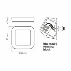 VIDEX Nástěnné svítidlo LED 15W 1125lm 5000K Studená bílá