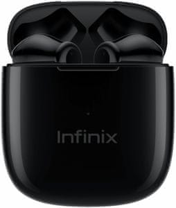 moderní bezdrátová sluchátka Infinix XE22 True Wireless Earphones ENC Bluetooth 5.0 detailní zvuk stylové nabíjecí kovové pouzdro provoz až 30 dní handsfree mikrofony s potlačením okolních hluků dotykové ovládání Technologie ENC pro potlačení okolního hluku a šumu velkokapacitní baterie výkonná sluchátka extrémní výdrž baterie dlouhá výdrž baterie výkonné napájecí pouzdro LED nabíjecí displej zobrazení stavu baterie