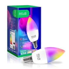 Nous P4 WiFi Tuya RGB E14 chytrá LED žárovka