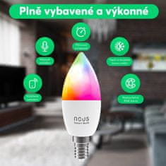 Nous P4 WiFi Tuya RGB E14 (2ks) chytrá LED žárovka