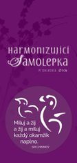 Harmonizující samolepka průhledná "Miluj a žij a žij a miluj každý okamžik naplno." průměr 5 cm