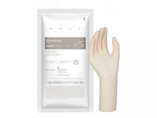 MERCATOR MEDICAL SANTEX Powder-Free Sterilní operační latexové rukavice