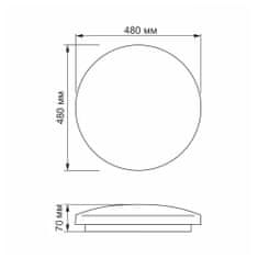 VIDEX Stropní svítidlo LED Plafon TOMA 48W 4320lm 4000K Neutrální bílá