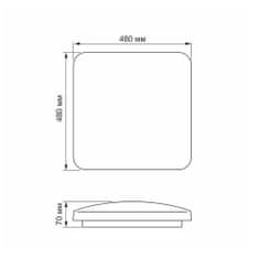 VIDEX Stropní svítidlo LED Plafon NATA 48W 4320lm 4000K Neutrální bílá