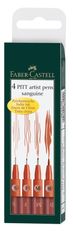 Faber-Castell PITT umělecké popisovače 4 (S,F,M,B) sangvina set