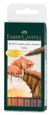 Faber-Castell PITT umělecké popisovače 6 Terra set