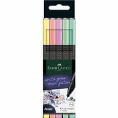 Faber-Castell Popisovače Grip Finepen 0,4 mm 5 barevné Pastelové