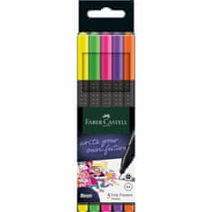 Faber-Castell Popisovače Grip Finepen 0,4 mm 5 barevné Neonové