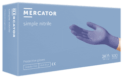 MERCATOR MEDICAL Simple Nitrile Jednorázové nitrilové rukavice modré 100 ks velikost XL