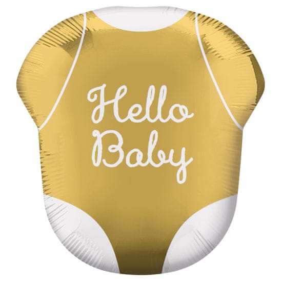 Amscan Balónek fóliový Hello Baby zlatý