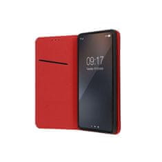 Xiaomi Pouzdro / obal na Xiaomi Redmi 12C červené - knížkové Leather SMART PRO