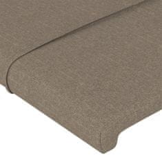 Greatstore Čelo postele s LED taupe 93 x 16 x 118/128 cm textil