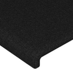 Vidaxl Čelo postele s LED černé 100x5x78/88 cm textil