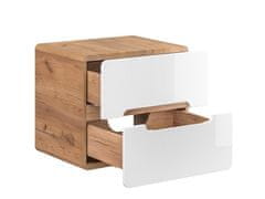 COMAD Comad Skříňka pod umyvadlo ARUBA WHITE 828, 60x53x46 cm, zlatý dub/bílá lesk - ARUBA WHITE 828-UN-60CM FSC