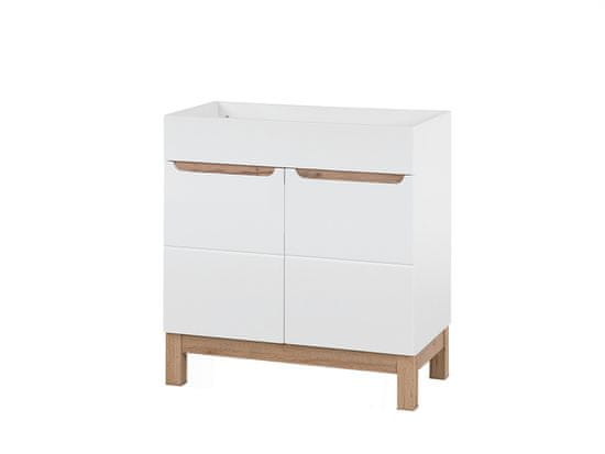 COMAD Comad Umyvadlová skříňka BALI WHITE 821, 80x84x45 cm, bílá lesk BALI WHITE 821 -80 CM FSC