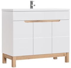 COMAD Comad Umyvadlová skříňka BALI WHITE 825, 100x84x46 cm, bílá lesk BALI WHITE 825 -100 CM FSC