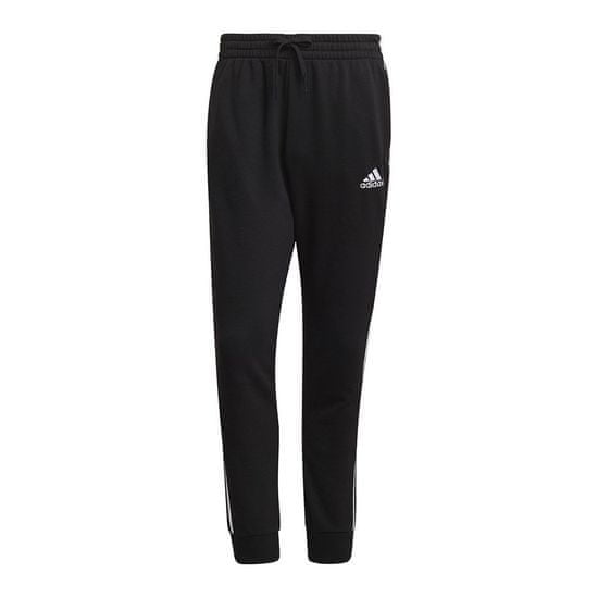 Adidas Kalhoty na trenínk černé Essentials Tapered Cuff 3 Stripes