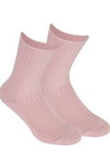 Gemini Netlačící dámské žebrované ponožky W.997 růžová UNI