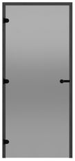 HARVIA Dveře do sauny 9x21, šedé 890x2090 mm, borovice, černý rám