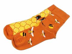 Kraftika 1pár (vel. 35-38) žlutá včela veselé ponožky wola