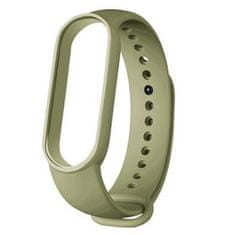 BStrap Silicone řemínek na Xiaomi Mi Band 5/6/7, olive green