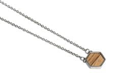 BeWooden Dámský náhrdelník Lini Necklace Hexagon stříbrná One size