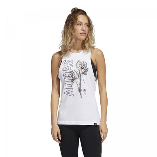 Adidas Dámské tílko Floral Tank W S Bílá