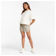 Puma Dámské šortky Power 4” Colorblock High-Waist Shorts TR XS Olivová