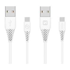 SWISSTEN Kabel datový SWISSTEN USB / USB-C 3.1 bílý 1,5m (7mm)