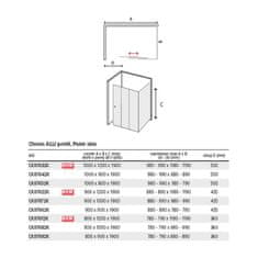 Mereo Lima sprchový kout, 80x100x190 cm CK87682K - Mereo