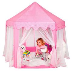 VELMAL Dětský palácový stan - růžový