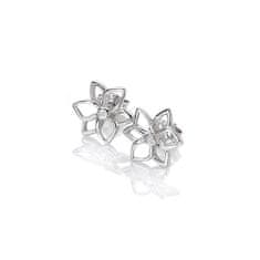 Hot Diamonds Jemné stříbrné náušnice s diamanty Kytičky Diamond Amulets DE711