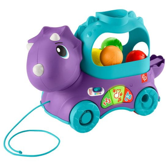 Fisher-Price Hrající Dino s vyskakujícími míčky CZ/SK/ENG/HU/PL HNR51