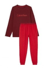 Calvin Klein Pánský pyžamový set NM1592E 6NJ bordo/červená - Calvin Klein bordó/červená M